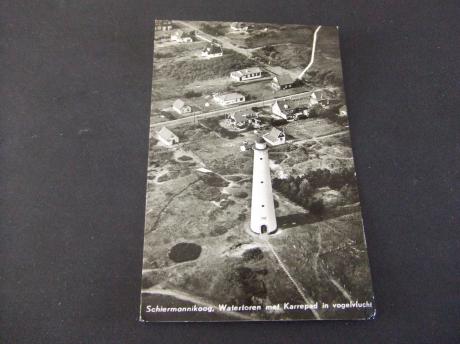 Schiermonnikoog Watertoren met Karrepad luchtfoto